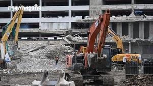 Search Efforts Intensify For Missing After Building Collapse