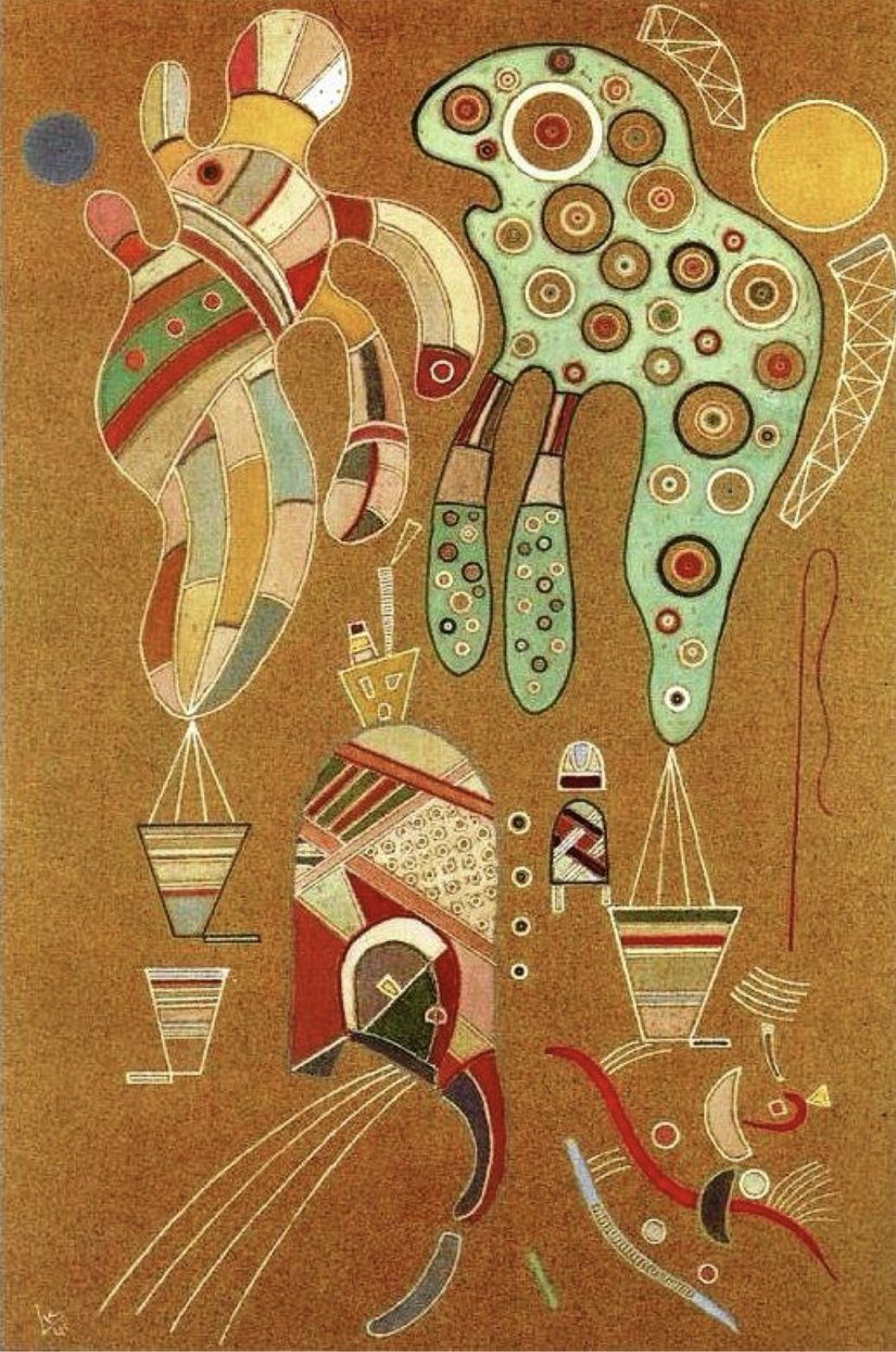 W. Kandinsky, İsimsiz, 1941, 48,1x31,2 cm.,Guaj Boya, The Solomon R. Guggenheim Müzesi, New  York.