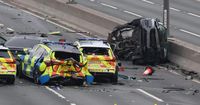 Pictures show aftermath of A1 five vehicle police car crash as probe continues