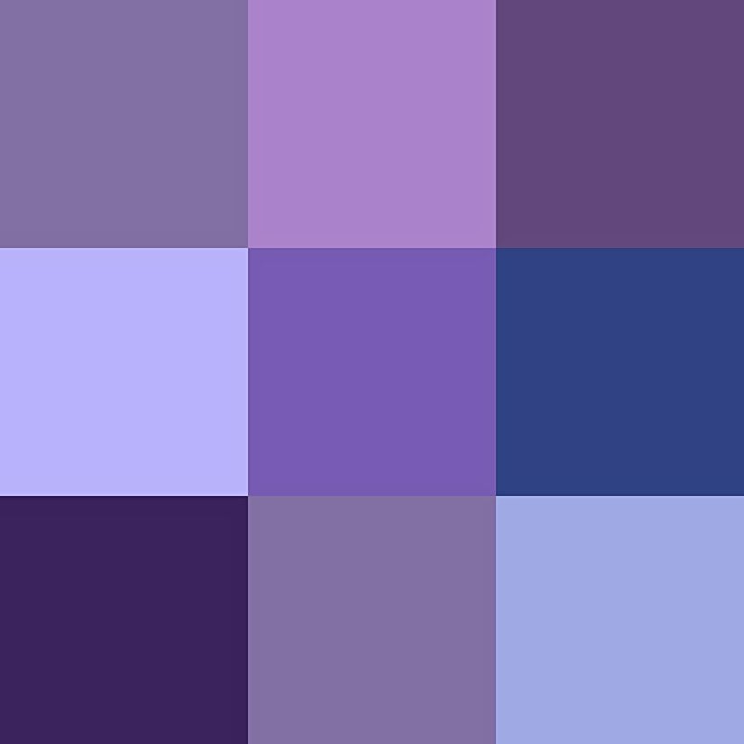 Eflatunun (violet) parlaklığı arttıkça daha çok mavi renge kaymaktadır.