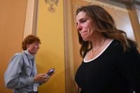 Nancy Mace was tearful after meeting with Epstein victims. A day later she defended Trump who has called it a ‘hoax’
