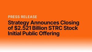 Strategy Incorporated Completes Historic $2.5B STRC IPO