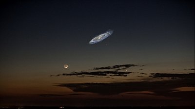 Eğer Andromeda Yeterince Parlak Olsaydı, Gökyüzünde Böyle Gözükürdü!