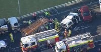 Truck driver trapped, major delays after M1 crash