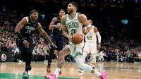 Jayson Tatum injury: Celtics star has hard fall on wrist after flagrant foul during Game 1 win over Magic