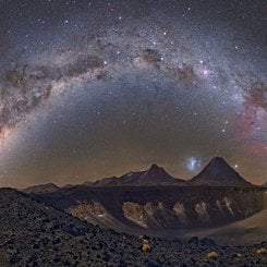  Milky Way over Chilean Volcanoes 