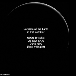 A Crescent Earth at Midnight