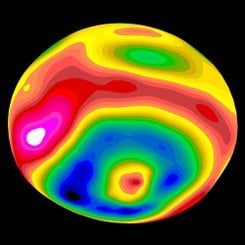 Asteroit Vesta'nın Bir Haritası