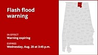 Update: The flash flood warning for Madison County is expected to expire at 3:45 p.m.