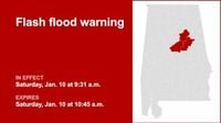 Update: Flash flood warning for Central Alabama Saturday morning triggered by thunderstorms