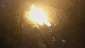 Tanker Truck Explosion Disrupts Traffic On Dutra Highway