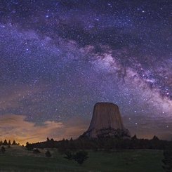 The Milky Way Over Devils Tower