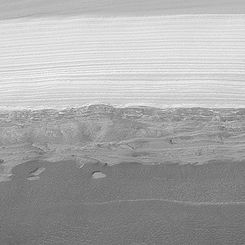 Water-Ice Imaged in Martian Polar Cap