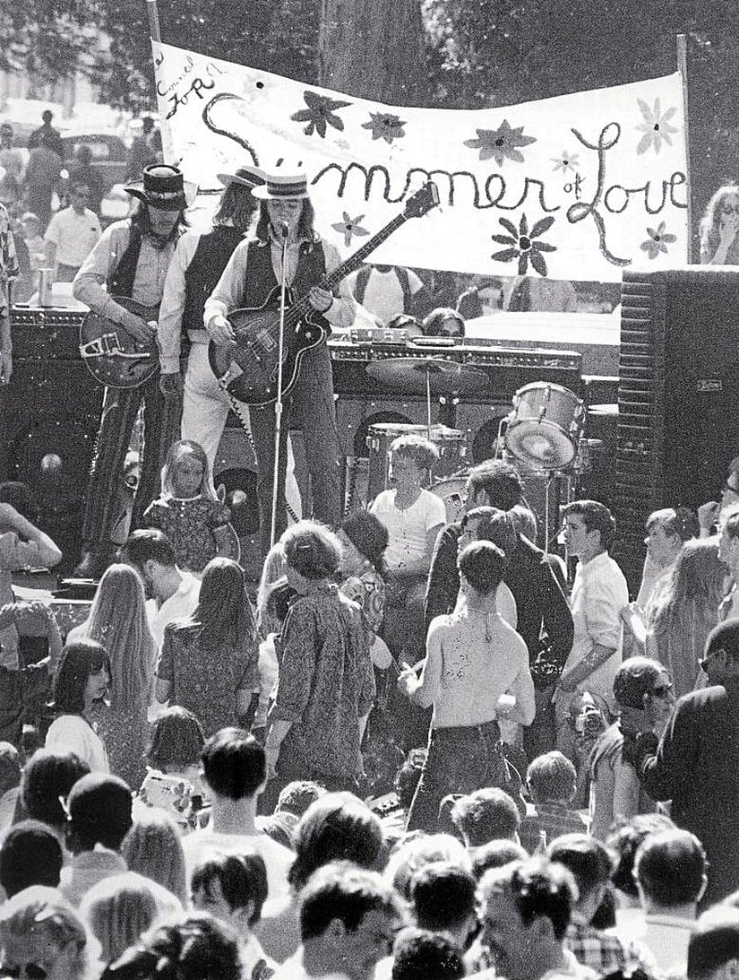 The Charlatans grubunun Golden Gate Park'taki "Summer of Love" sloganlı hippie konseri