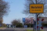 Ort Weitefeld von der Polizei abgesperrt