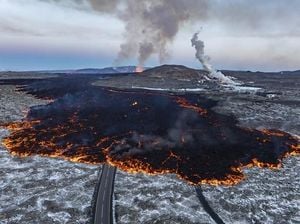 Iceland Volcano Erupts Again Forcing Evacuations Near Blue Lagoon