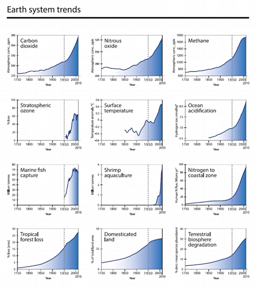 Özellikle gazlarda Sanayi Devrimi'nden bu yana olan artışlara DİKKAT.