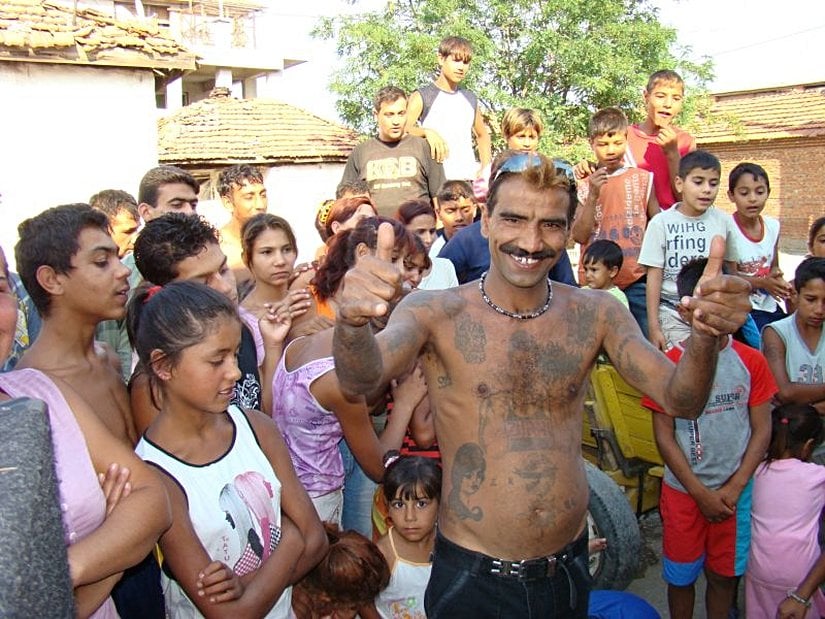 Bulgaristan'ın Sliven kentinde Romanlar