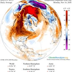  Cold Weather Delayed over North America 