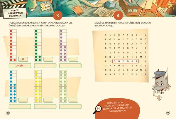 Sayısal Zekâ Gelişimi İçin Etkinlikli Ve Çıkartmalı Dedektiflik Çizgi Romanı (7-9 Yaş) - Müfettiş Numeroni