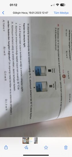 Aynı ortamdaki eşit kütleli eşit sıcaklıktaki farklı cins maddelerin aldıkları ya da verdikleri ısılar arasındaki ilişki nasıldır?