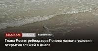 Глава Роспотребнадзора Попова назвала условия открытия пляжей в Анапе
