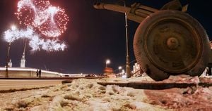 Russia Celebrates Defender Of The Fatherland Day With Fireworks