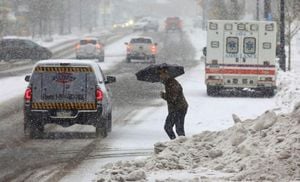 Major Snowstorm Leads To Road Closures Across Kanto