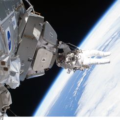 Astronaut Installs Panoramic Space Window