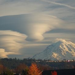 Lenticular Clouds Above Washington