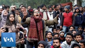 Students Protest Crackdown At Jamia Millia Islamia