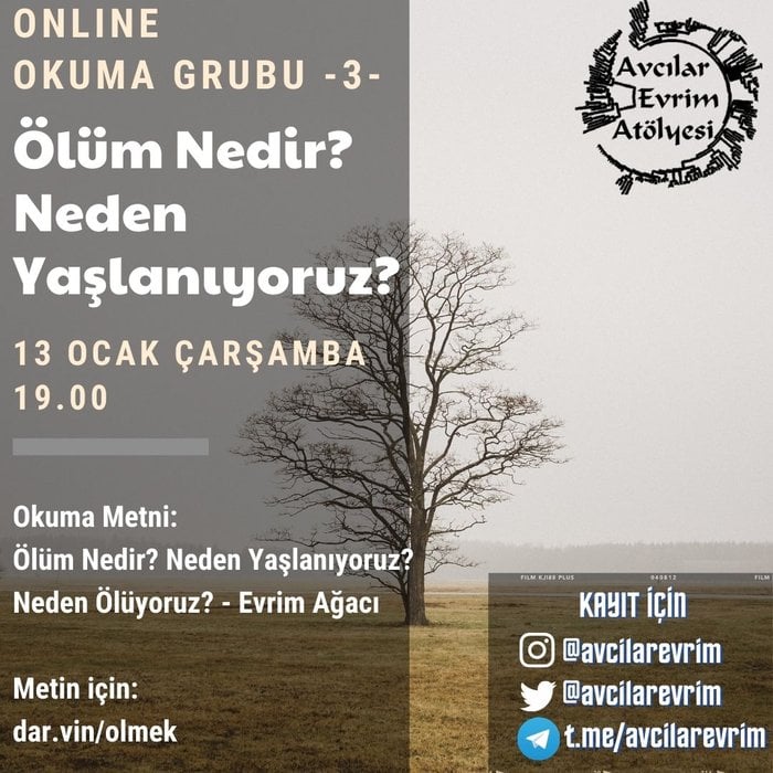 Ölüm Nedir? Neden Yaşlanıyoruz? - Avcılar Evrim Atölyesi Online Okuma Grubu 3