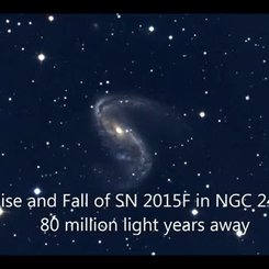 Süpernova 2015F'nin Yükselişi ve Düşüşü