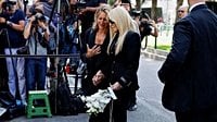 In Milan, people are bidding farewell to Giorgio Armani. Donatella Versace came to honor the memory of the fashion designer