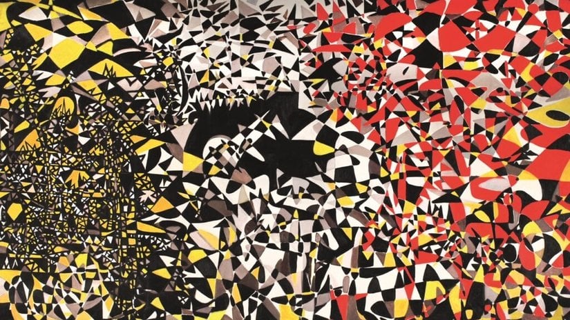 Görsel 1. Fahrelnissa Zeid, Cehennemim, 1951. Tuval üzerine yağlıboya, 205 × 528 cm.