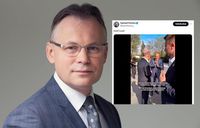 TYLKO U NAS.  Tusk kłaniał się Scholzowi. Mularczyk mocno!