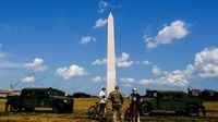 Photos of the National Guard and federal agents in Washington
