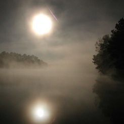 Full Moon, Lake, and Leonids Indeed