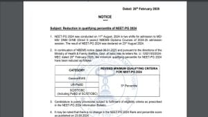 NEET PG 2024 Cut-Off Percentile Reduced To Fifth Percentile