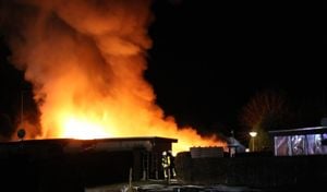 Major Fire Erupts At Snackbar Plokker In Winterswijk