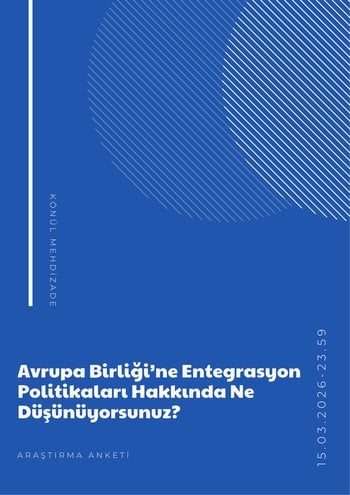 Avrupa Birliği’ne Entegrasyon Politikaları Hakkında Ne Düşünüyorsunuz?