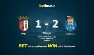 Braga Defeats Porto 1-0, Complicates Their Title Hopes