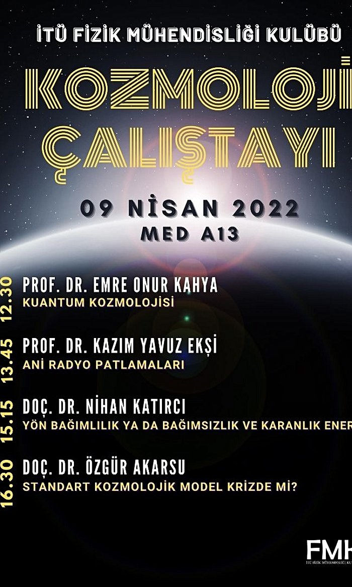 İTÜ Fizik Mühendisliği Kulübü Kozmoloji Çalıştayı