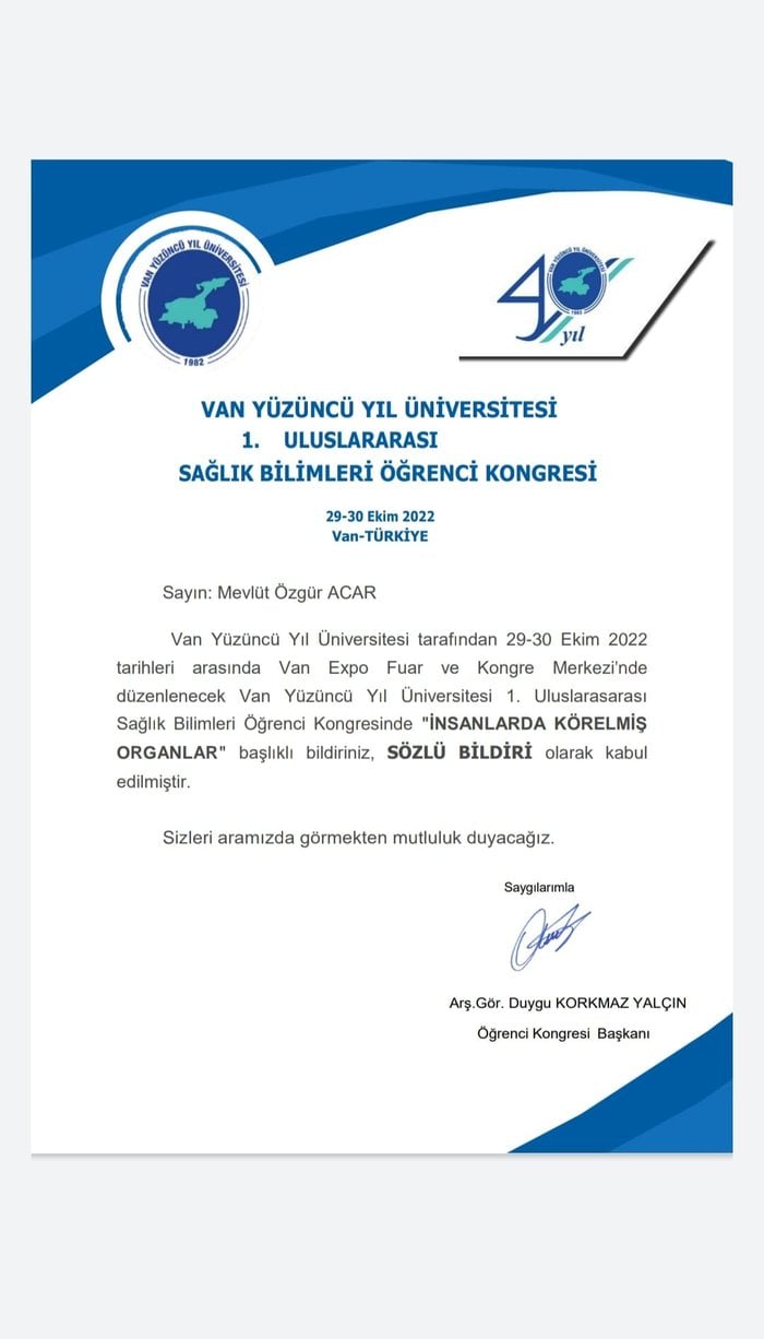 Van Yüzüncü Yıl Üniversitesi Sağlık Bilimleri Kongresi