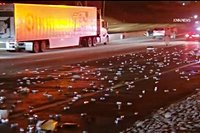 Watch: California crash covers highway in beer cans and kegs - UPI.com