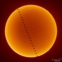  The Space Station Crosses a Spotless Sun 