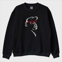 ''Cool Chimp with Red Glasses'' Sweatshirt