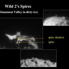 Unusual Spires Found on Comet Wild 2