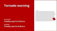 Update: Tornado warning for Bucks County Tuesday evening – move to nearest shelter