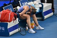 Former world number two left in tears as she is forced to retire for the third time this year